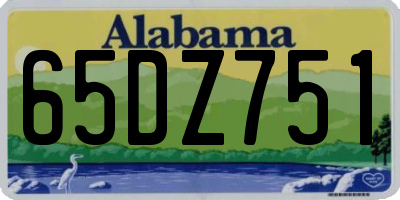AL license plate 65DZ751