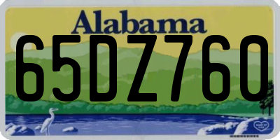 AL license plate 65DZ760