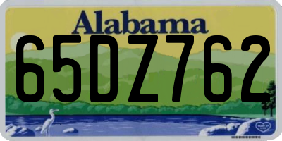 AL license plate 65DZ762