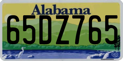 AL license plate 65DZ765
