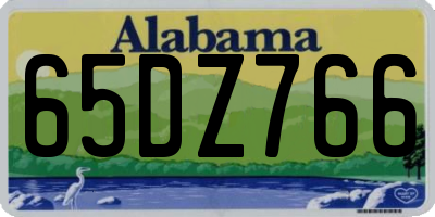 AL license plate 65DZ766