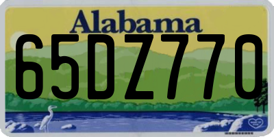 AL license plate 65DZ770