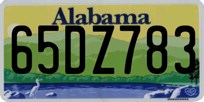 AL license plate 65DZ783