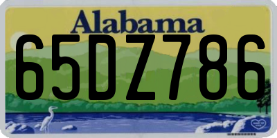 AL license plate 65DZ786