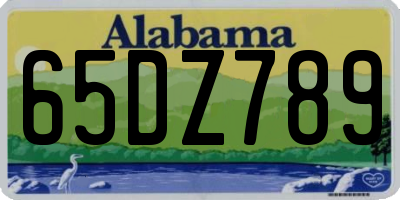 AL license plate 65DZ789