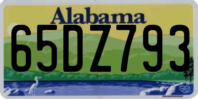 AL license plate 65DZ793