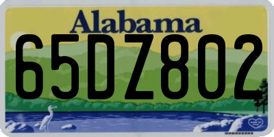 AL license plate 65DZ802