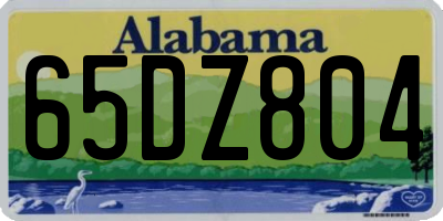 AL license plate 65DZ804