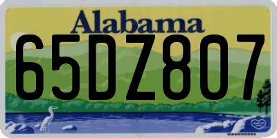 AL license plate 65DZ807