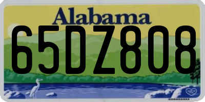 AL license plate 65DZ808