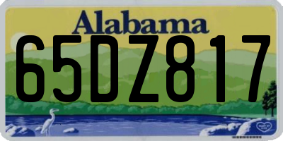 AL license plate 65DZ817