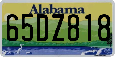 AL license plate 65DZ818