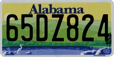 AL license plate 65DZ824