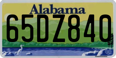 AL license plate 65DZ840