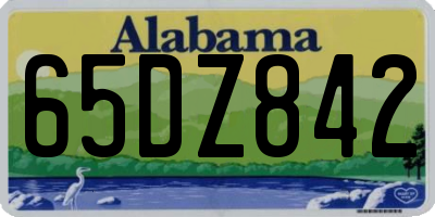 AL license plate 65DZ842