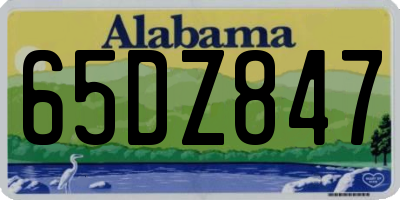 AL license plate 65DZ847
