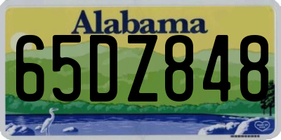 AL license plate 65DZ848