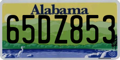 AL license plate 65DZ853