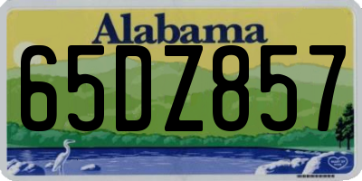 AL license plate 65DZ857