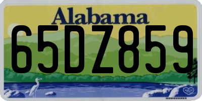 AL license plate 65DZ859