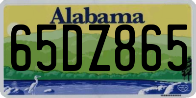 AL license plate 65DZ865