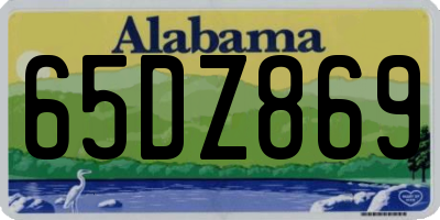 AL license plate 65DZ869