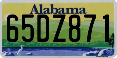 AL license plate 65DZ871