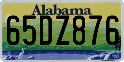 AL license plate 65DZ876