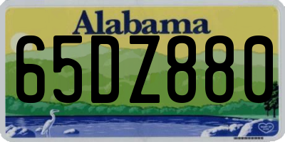 AL license plate 65DZ880