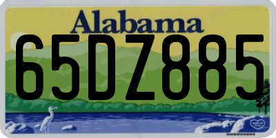 AL license plate 65DZ885