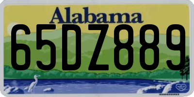 AL license plate 65DZ889