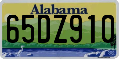 AL license plate 65DZ910