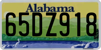AL license plate 65DZ918