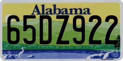 AL license plate 65DZ922