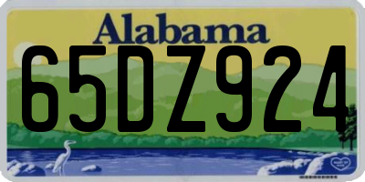 AL license plate 65DZ924