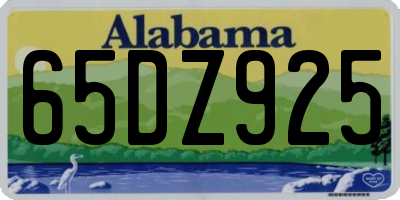 AL license plate 65DZ925