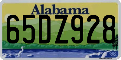 AL license plate 65DZ928