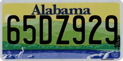 AL license plate 65DZ929