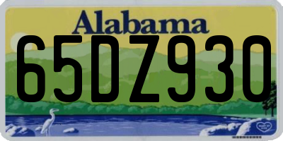 AL license plate 65DZ930