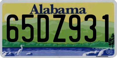 AL license plate 65DZ931