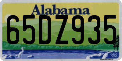 AL license plate 65DZ935