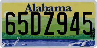 AL license plate 65DZ945