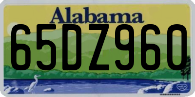AL license plate 65DZ960