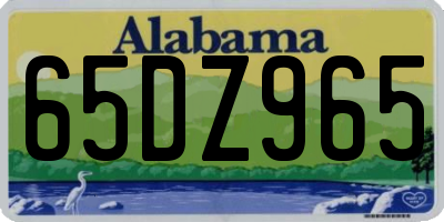 AL license plate 65DZ965