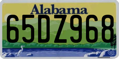AL license plate 65DZ968