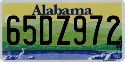 AL license plate 65DZ972