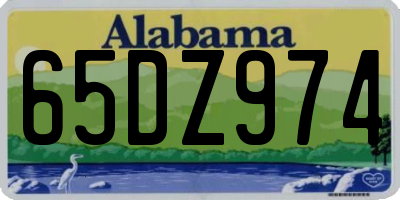AL license plate 65DZ974