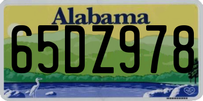 AL license plate 65DZ978