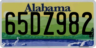 AL license plate 65DZ982
