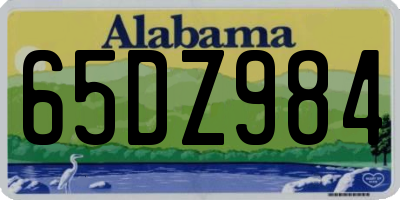 AL license plate 65DZ984